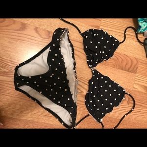 Black and White Polka Dot Bikini